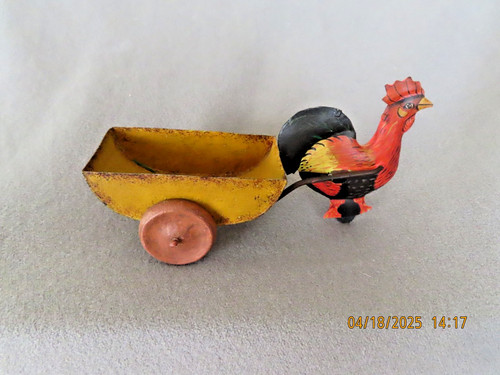 Vintage style tin rooster - tin,