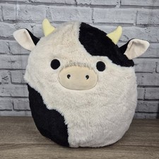 Squishmallows Connor The Cow Fuzz A Mallows 16" Soft Toy Plush Furry Fluffy