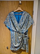 ASOS Blue Silver Gold Sequin
