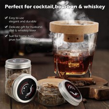 Cocktail Smoker Kit -Whiskey/Bourbon Smoker Infuser Kit with Flavors Wood Chip