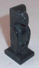 Miniature argillite eagle - miniature, 2"