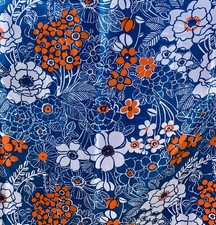 Large Piece Retro Blue White