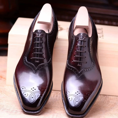 Handmade men burgundy - handmade, color