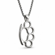Knuckle Duster Pendant Brass
