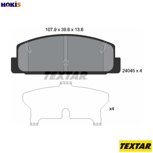 Brake pad set - pad,