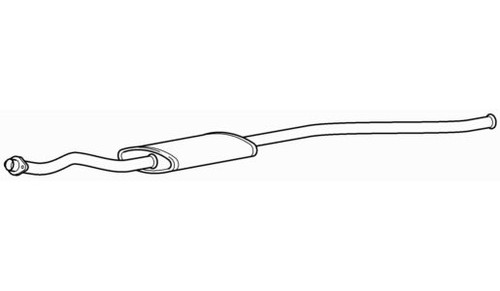 Centre exhaust middle - centre, silencer