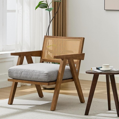 Rattan accent chair with - rattan,
