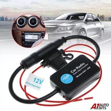 FM AM Signal Amplifier 12V Universal Car Radio Signal Booster Din Aerial Antenna