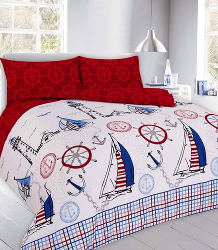 Blue red boats - sailor, nautical