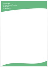 Personalised address LETTERHEADS writing paper A4/A5 stationery GREEN white n108