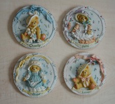 CHERISHED TEDDIES ROUND WALL PLAQUE CHARITY FAITH HOPE LOVE BEAR ORNAMENT 104140