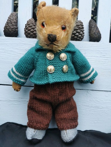 Hand knitted teddy bear - teddy,