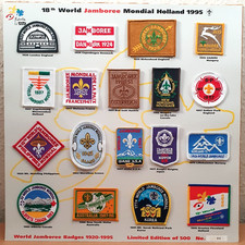 1995 Ltd Edition 94 of 500 World Jamboree Patch Set Boy Scouts of Netherlands