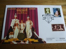 1997 Diamond Jubilee George VI Coronation coin, Stamp cover