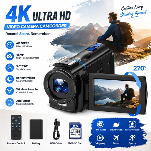 Video camera 42mp digital - camera, 4k