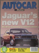 Autocar 24/2/1993 featuring Daimler Double Six, Mercedes, Westfield, Vauxhall