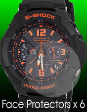 CASIO Aviator GW3000 glass display face protectors x 6 Watch NOT included.
