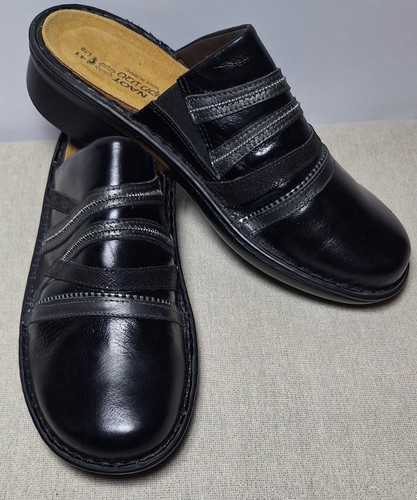 Lyric naot black leather mule - black,