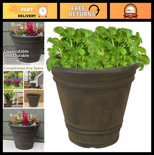 Large plastic planter pot - plastic,