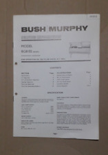 Bush  Murphy BG8102 Transistorised Stereophonic Radiogram Service Information