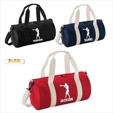 Personalised Kid's Boxing Bag Custom Name Boys Gym Travel Sports Mini Barrel Bag