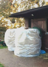 LARGE 5FT HAY STRAW BIG BAG ROUND BALE COVER PLASTIC WATERPROOF NET TARPAULIN ,,
