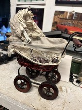 vintage doll carriage white