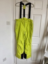 Mens Mountain Warehouse Snow Lime Green Gravity Ski Trousers Size Medium Isodry
