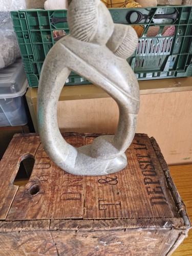 Abstract hand carved soapstone - abstract,
