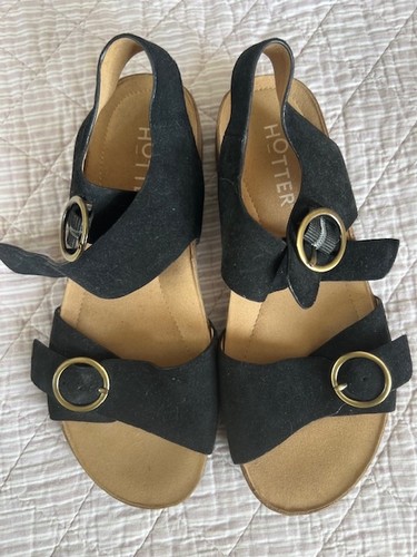Hotter tourist black suede - 11,