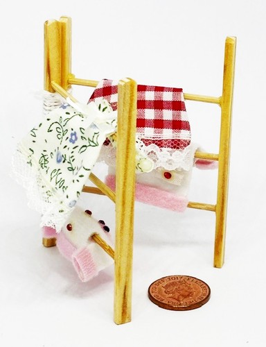 Dolls house wooden clothes - dolls,