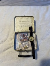RARE LIMITED EDITION VINTAGE 1990'S DISNEY TIME WORKS PETER PAN WATCH SET  / PIN