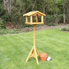 Bird table with built - with, in
