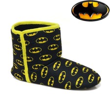 MENS BATMAN SLIPPERS NEW MENS BOYS NOVELTY WARM COMFORT FUR WINTER SHOES