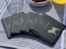 Personalised Slate Coasters - Perfect Gift for Dog Owners & Dog Lovers