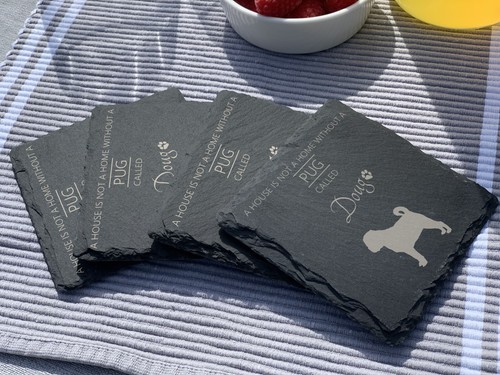 Personalised slate coasters - personalised,