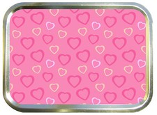 Pink hearts gold - hearts., 2oz