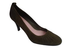 MARKS & SPENCER BROWN GREEN COURT SHOES LADIES WOMANS UK 7.5 - EUR 41