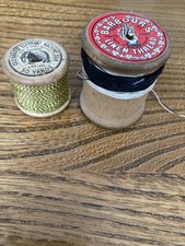 Vintage Wooden Cotton Reels x2