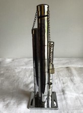 French Franc 3 Cylinder Coin Sorter Storage Tower With Chain Lock And Key.