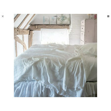 Rachel Ashwell Shabby Chic White Angel Belgian Linen by yard 106” Width Double