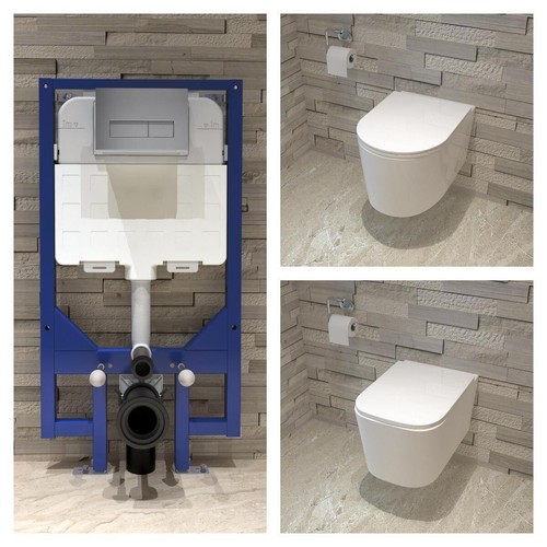 Aica rimless wall - wall, hung