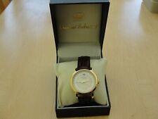 Gianni Sabatini Quartz Watch Gold Tone Date Window S/Hand Leather Strap VGC GWO
