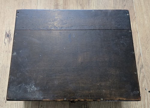 Vintage wooden storage box - storage,