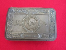WW 1 BRITISH BRASS 'PRINCESS MARY TIN' (NO CONTENTS)(9)