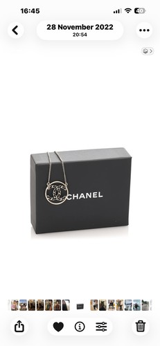 Chanel gold logo necklace - cc,