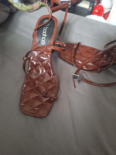 Boohoo women brown patent - boohoo, women’s
