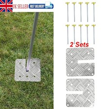 2x Awning Leg Plates With Pegs
