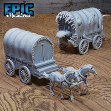 Mimic Horse Wagon 3D Print D&D