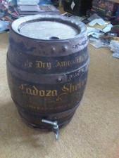 1900s Wooden Barrel Keg Stowells Of Chelsea Cadoza Sherry antique vintage pirate